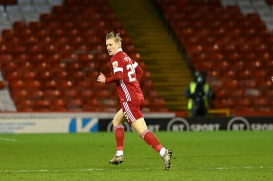 Miko Virtanen in action for Aberdeen. Image: Darrell Benns/DC Thomson