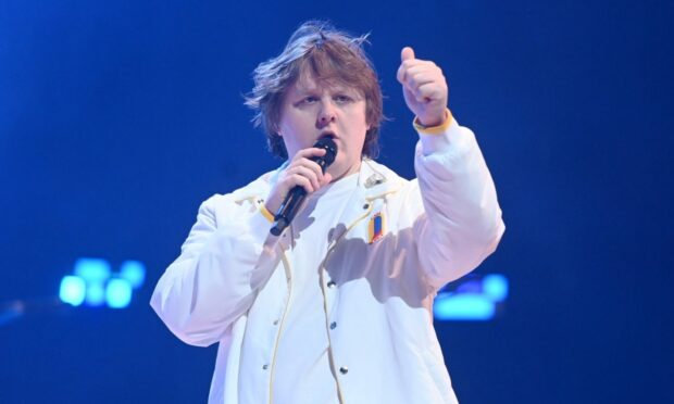 Lewis Capaldi performing at Aberdeen's P&J Live in January 2023.