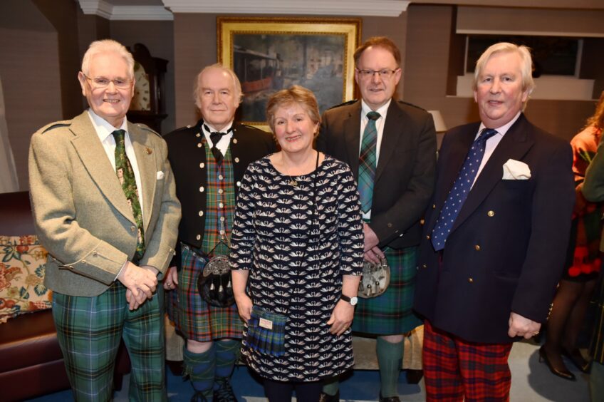 Charles Henderson and others at a Burns Supper