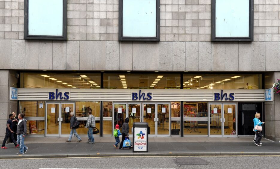 Gone from Union Street: BHS. Image: Kami Thomson /DC Thomson