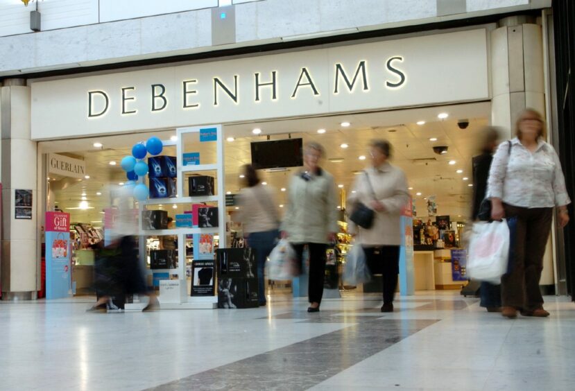 Gone from Union Street: Debenhams. Image: Peter Anderson