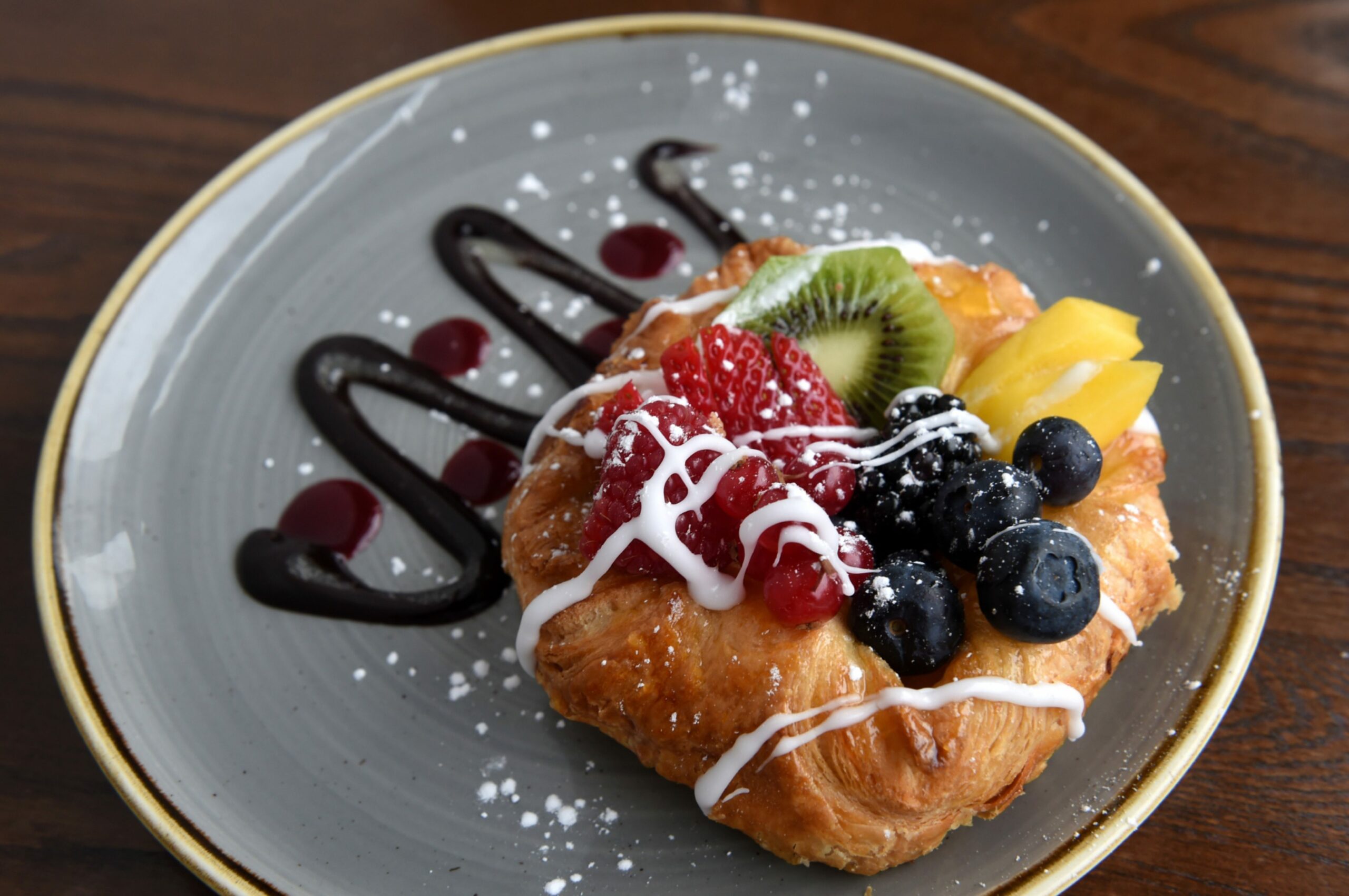 A fruit Danish pastry at Girvans.