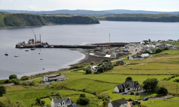 The first set of works on the Uig ferry terminal in Skye has been delayed. Image: Sandy McCook/ DC Thomson.