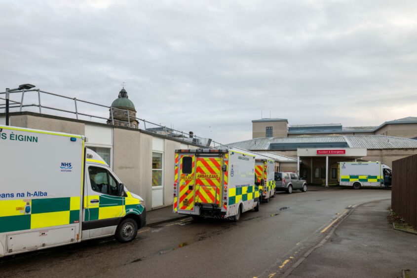 Kevin Stewart MSP raised concerns about NHS Grampian staffing. One of the issues is ambulances having to stack up outside A&E as patients can not get in. 