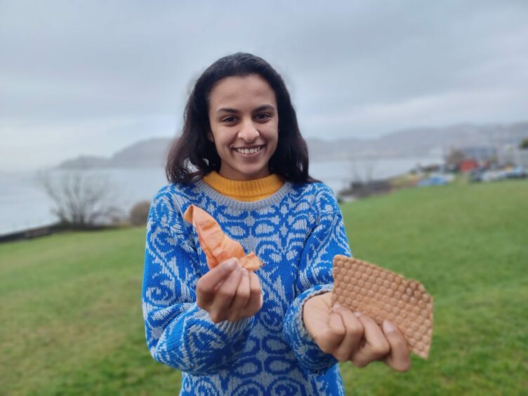 Renuka Ramanujam develops onion skin packaging Picture shows; Renuka Ramanujam.