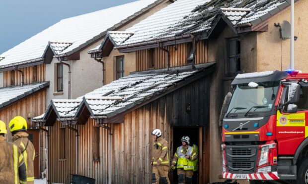 A fire tore through a family home in Forres. Image: Jasperimage