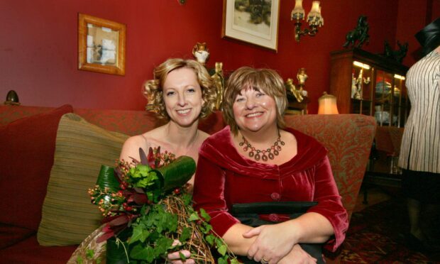 Sarah Robinson (left) on her wedding day with Gill Leiper who died of pancreatic cancer. Image: Sarah Robinson