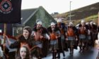 Vikings returns to the streets of Scalloway. Image: Shetland News