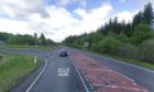 The A82 at its junction to turn off for Nevis Range. Image: Google Maps.
