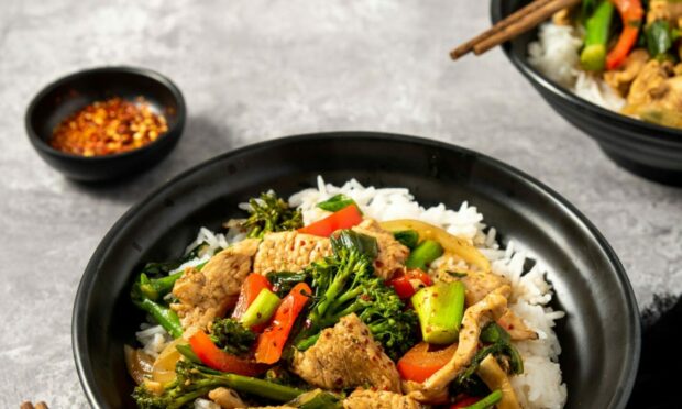 Stir fried Thai Chicken with Rice is an easy midweek win. Image: Kikkoman