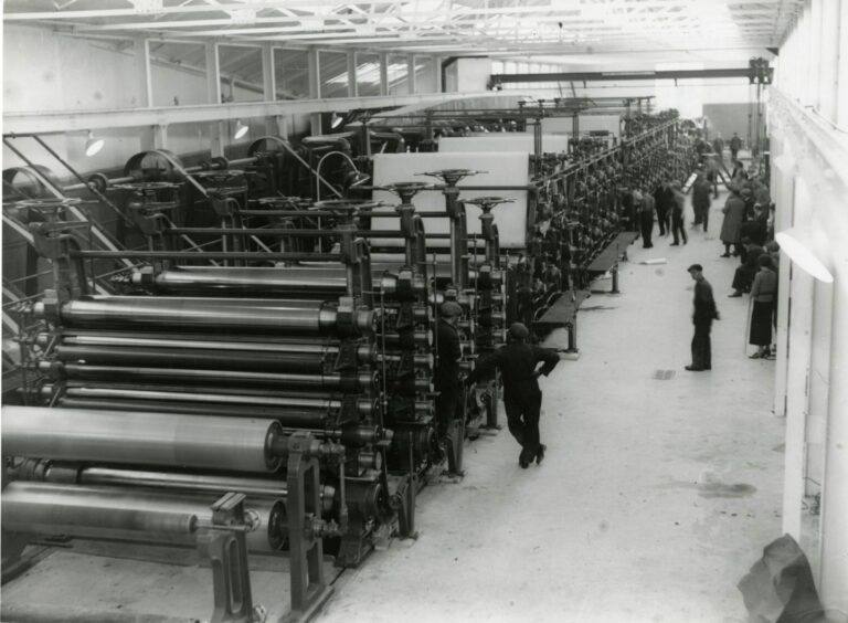 1935: Stoneywood Papermill a few years following on from the article which explained the process of how rags were transformed into paper at the mill. Image: DC Thomson archives.