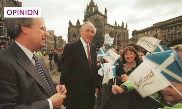 Scotland's first first minister, Donald Dewar, on the day of the opening of the Scottish Parliament in 1999 (Image: Jeremy Sutton Hibbert/Shutterstock)
