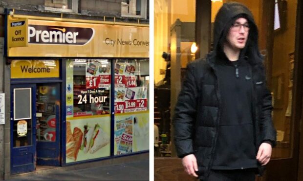 Ty Hyland gabbed a knife from behind the deli counter in Premier Stores. Image: DC Thomson/ Google Maps