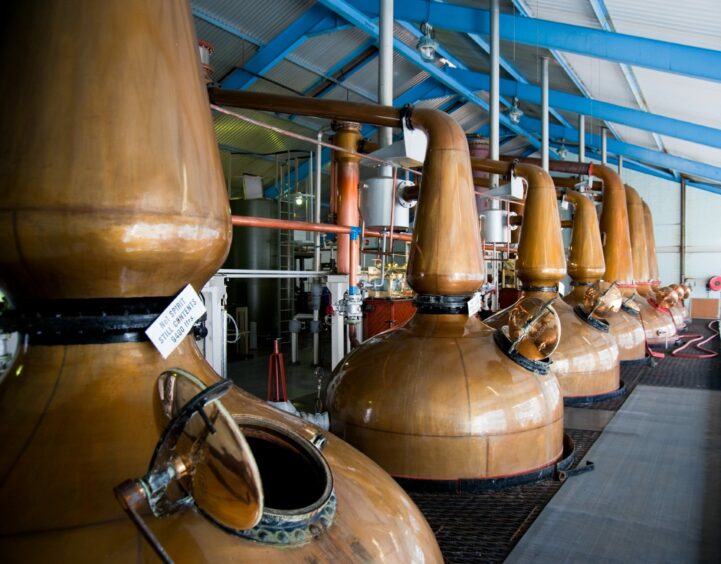 Islay whisky distillery stills
