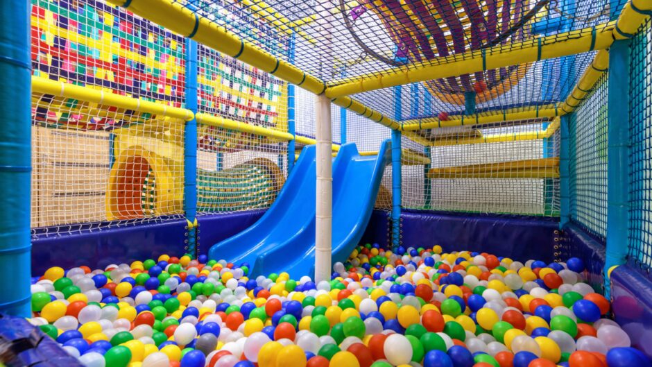 The ball pit in the soft play