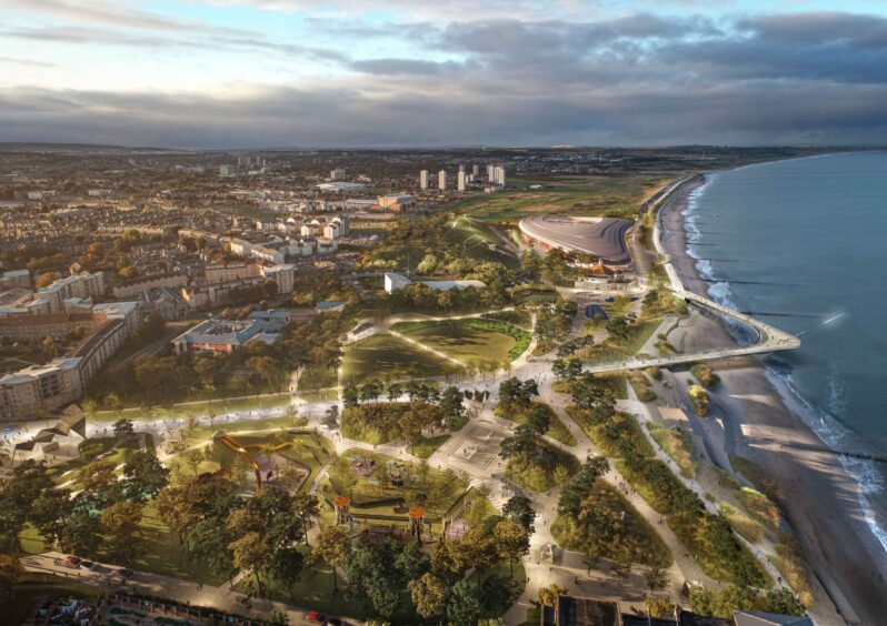Council bosses have promised to move forward with rejuvenation plans for Aberdeen beach - despite missing out on millions in funding from the UK Government. Image: Aberdeen City Council.