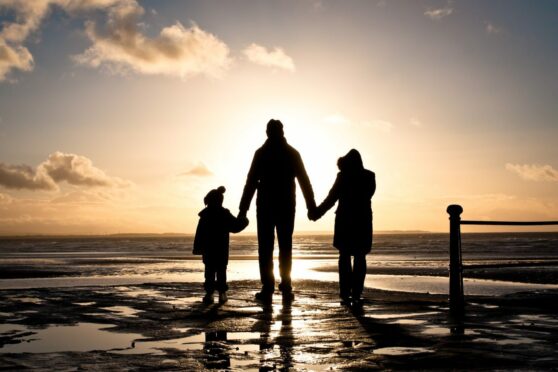 Family enjoying a weekend break in Scotland