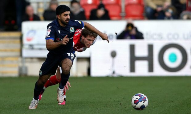 Blackburn Rovers forward Dilan Markanday in action against Rotherham. Image: Shutterstock.