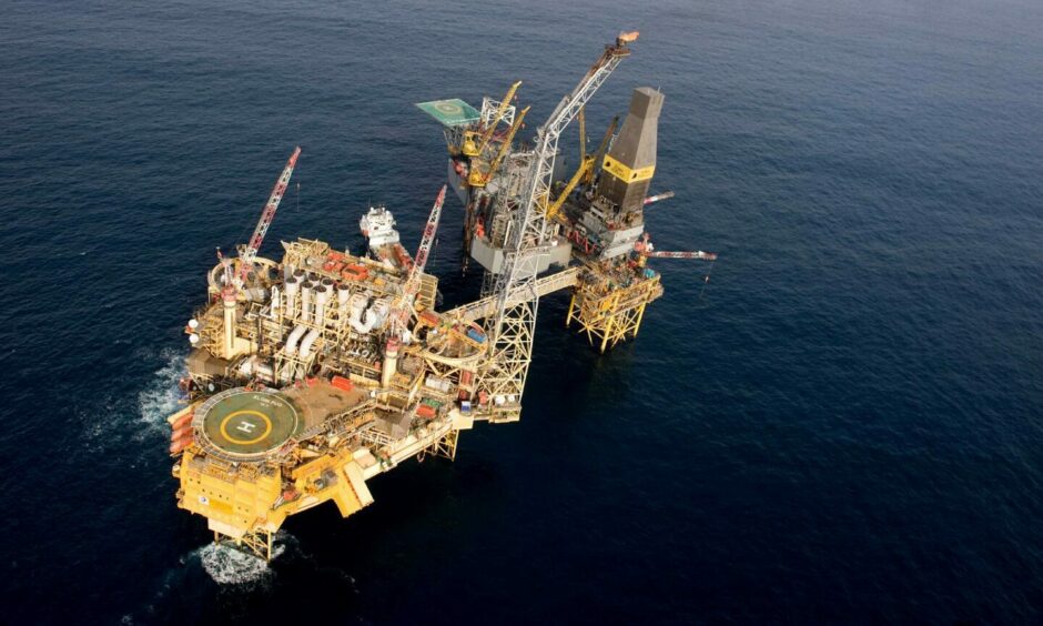 TotalEnergies' Elgin platform in the North Sea, about 150 miles off the coast of Aberdeen. 