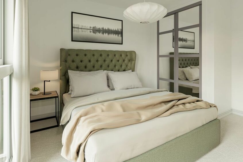A photo of the bedroom at King's Gate development
