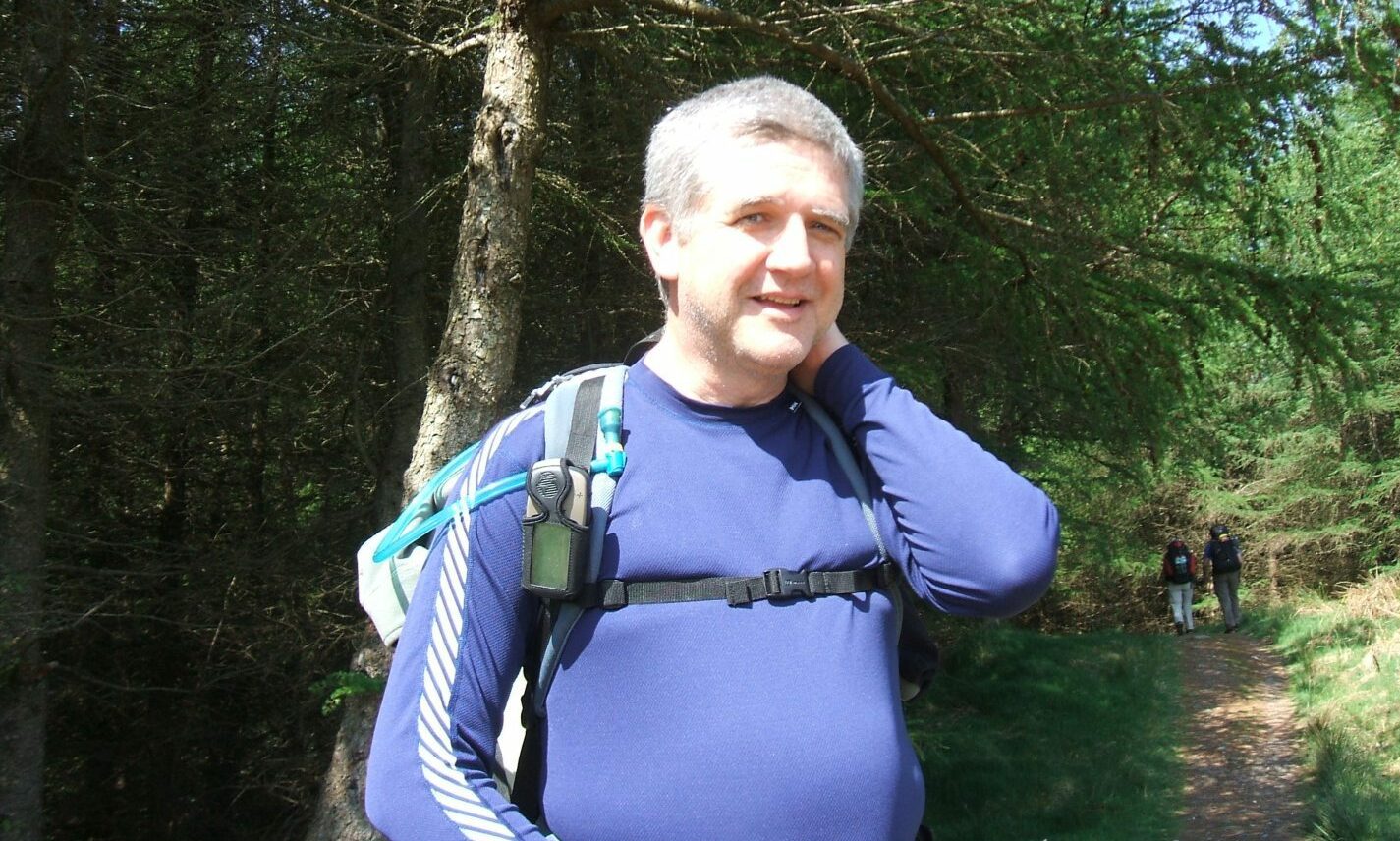 Brian, pictured on the West Highland Way, moved to Barra after his prostate cancer treatment. Image: Brian Whitters