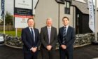 l-r Scotia Homes' Richard Begbie, joint managing director; Gary Gerrard, chairman, and Graham Reid, joint MD, during a visit to a new development in Tarves, Aberdeenshire