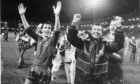 Alex Ferguson celebrating with Peter Weir after the European Cup Winners Cup triumph in Gothenburg.