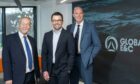 From left, Roy MacGregor chairman of Global Energy Group, Global E&C chief executive Terry Allan and SCF Partners Colin Welsh aim to grow the business. Image: Global E&C