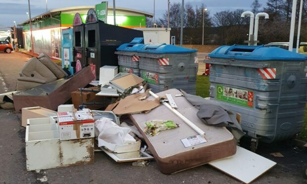 The images of the shocking fly-tipping was spotted last week. Image: Ron Miller.