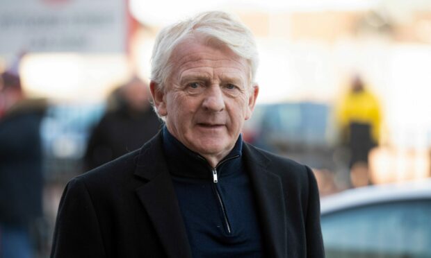 Gordon Strachan at the unveiling ceremony of a statue to Sir Alex Ferguson at Pittodrie. Image: SNS.