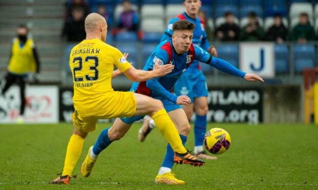 On-loan Hibs winger Daniel MacKay is with Inverness until the end of the season. Image: SNS