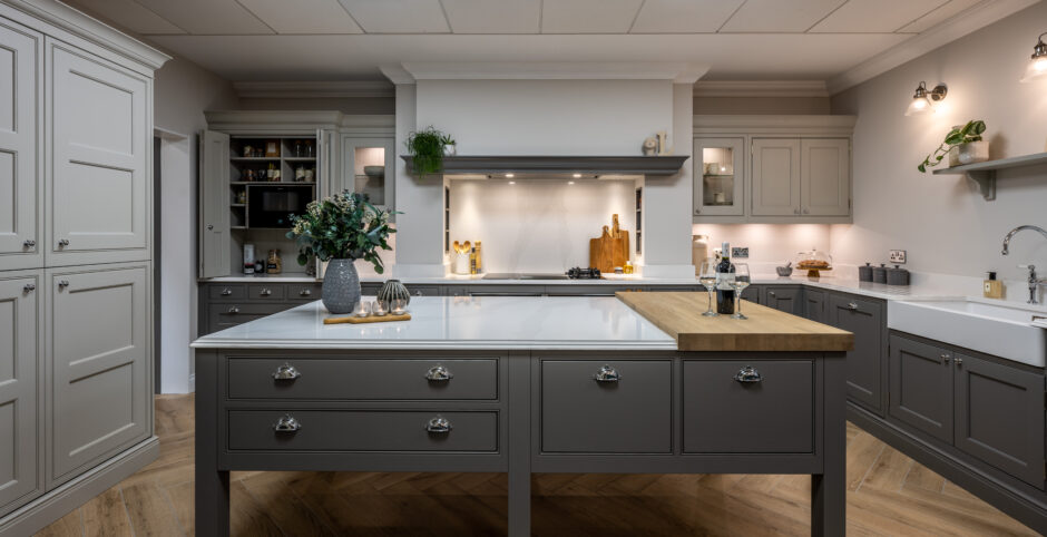 A photo of a designer kitchen