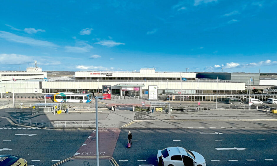 Outside of Aberdeen Airport.