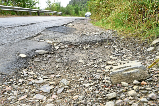 Highland Council has agreed a £14 million cash injection and new pothole team. Image: Sandy McCook / DC Thomson