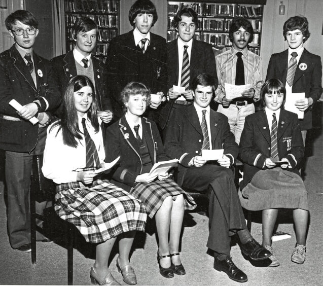 1979 - These teams took part in The Press and Journal and Aberdeen University Debater at Albyn School for Girls.