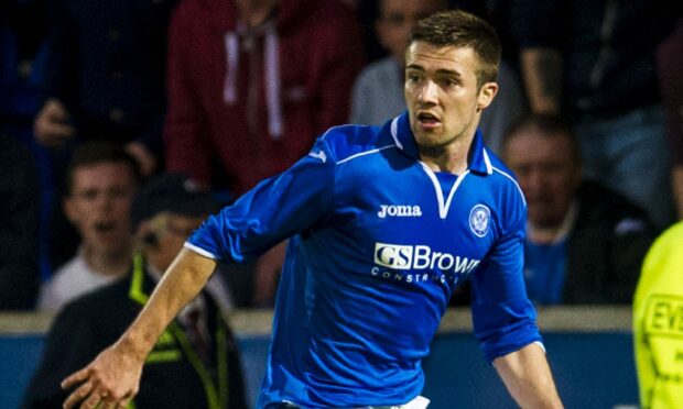 Gwion Edwards in action for St Johnstone. Image: SNS