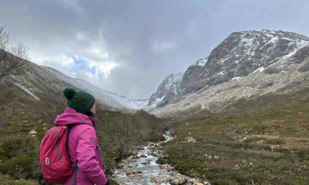Gayle gazes up towards the North Face of Ben Nevis.