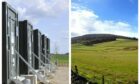 Picture shows: Left Anesco battery storage site & Swordale Hill near Evanton, Ross-shire.Image:  Anesco / Douglas Scott / HEMEDIA