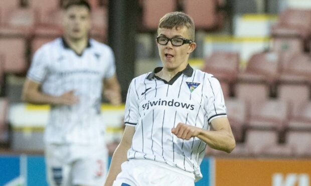 Andrew Tod in action for Dunfermline. Supplied by Dunfermline Athletic FC.