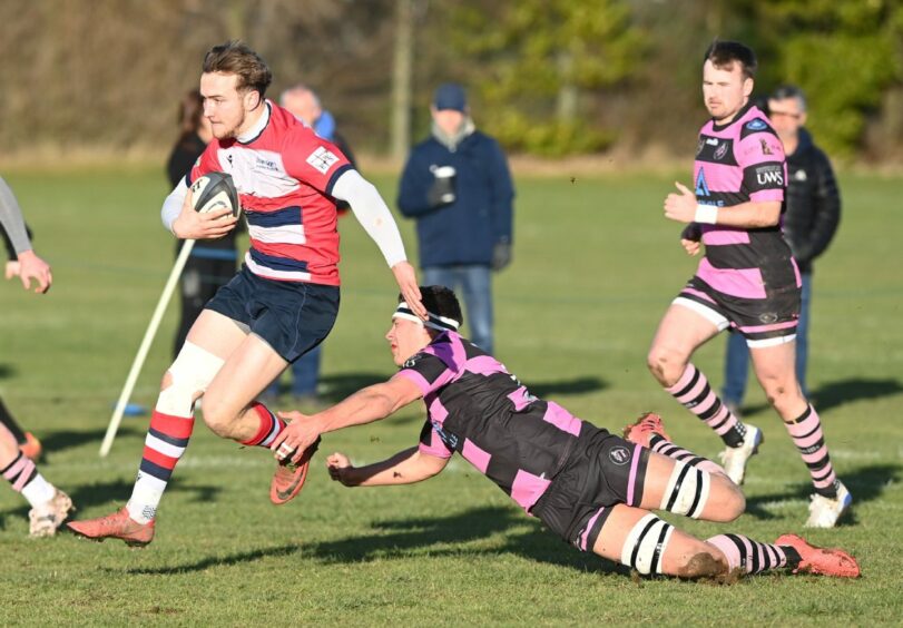 Donald Kennedy in action for Aberdeen Grammar against Ayr. Image: Chris Sumner/DC Thomson