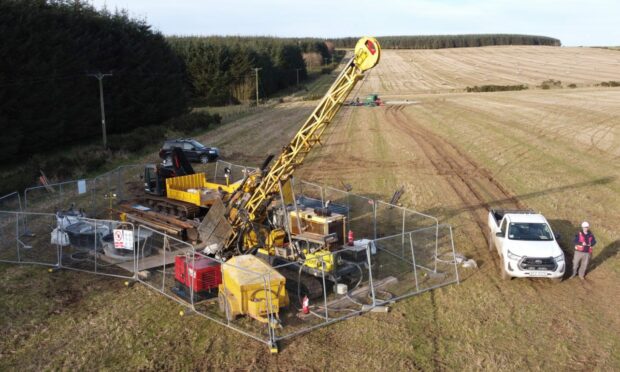Drilling gets under way on the site off known nickel deposits at Arthrath in Aberdeenshire. Image: Aberdeen Minerals