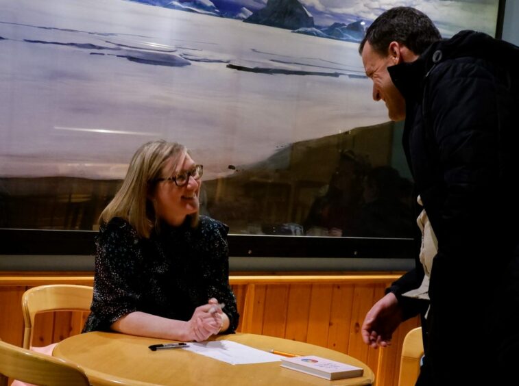 The Aberdeen psychologist at a recent signing for her new book