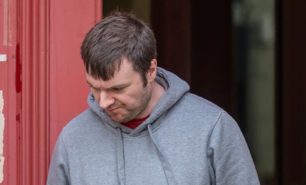 Alexander Duthie leaving Elgin Sheriff Court. Image: Jasperimage