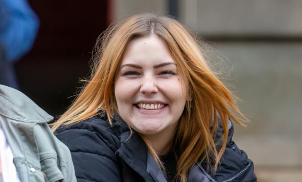 Rosemary Fitzgerald, known as McCrady, smiled as she left Elgin Sheriff Court. Image: JasperImage