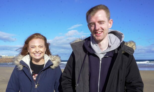 Natalie Erskine and Dazza Dowling take a trip to Fraserburgh to Eat the Town. Image: BBC Scotland