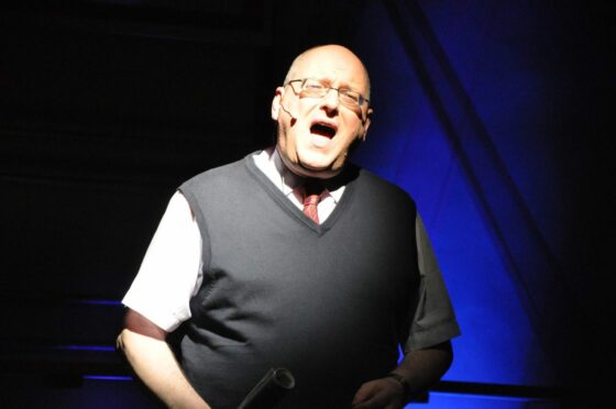 Ged Farrell, retired teacher, man of faith and drama coach and performer. Image supplied by Stagestars Scotland.