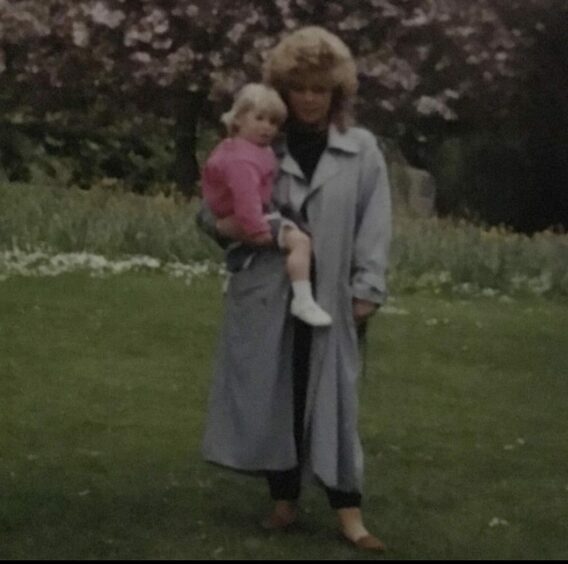 Naomi as a young child with her mum Jan. 