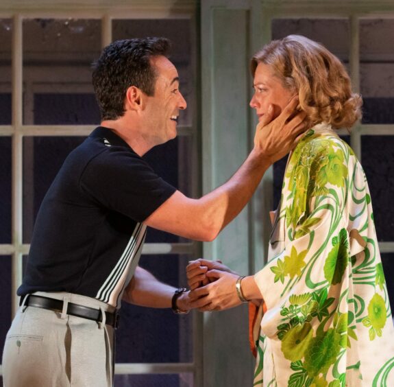 Joe McFadden and Sophie Ward as Jason Rudd and Marina Gregg in The Mirror Crack'd which is coming to Aberdeen.