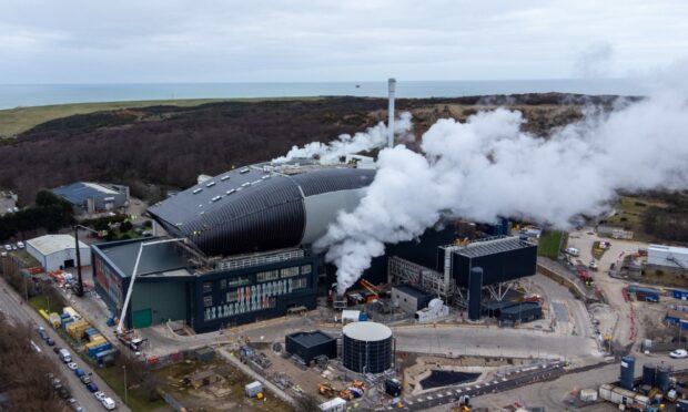 The incinerator was first fired up in February ahead of it being fully operational. Image: Kenny Elrick/DC Thomson