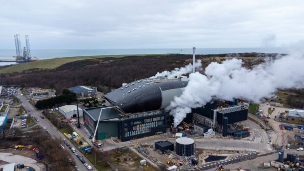 The Aberdeen incinerator on February 27th, 2023. Image: Kenny Elrick/DC Thomson